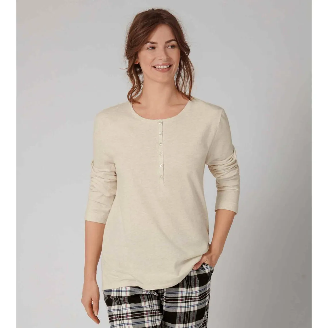 Top manches longues Nude Triumph en coton | 3 Suisses