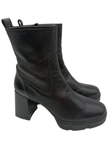 Unisa Bottines à fermeture éclair noir style décontracté