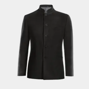 Veste mao noir slim fit