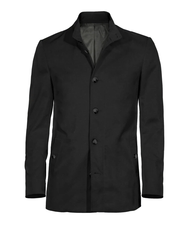 Veste saharienne en coton noire